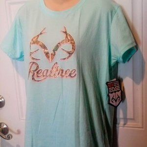 💚💲4/$20. RealTree Edge CAMO Aqua T-Shirt Top, L